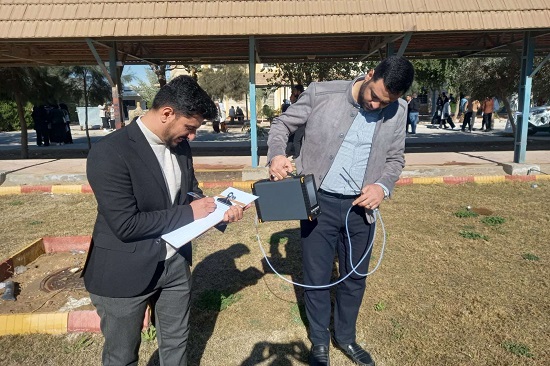 Experimental monitoring of pollution levels and emissions at the University of Anbar